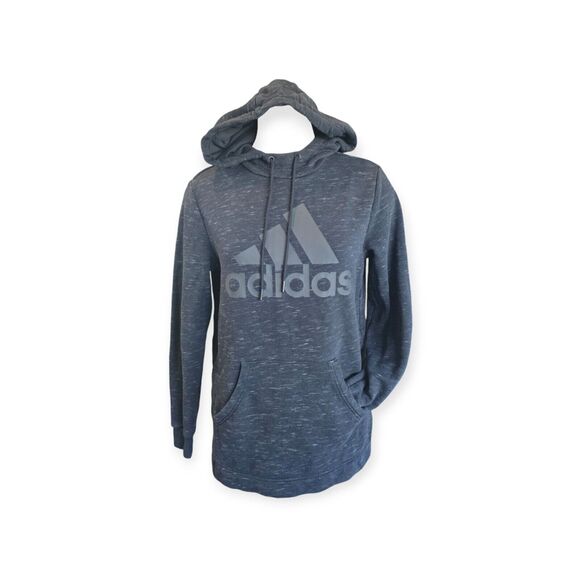 Adidas Post Game Badge of Sport Hoodie Black 3 stripe Women Size S - Picture 1 of 6
